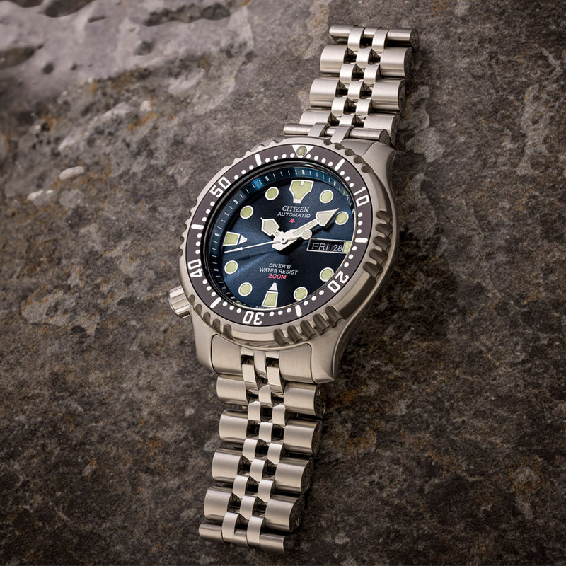 Islander 20mm Brushed and Polished Solid-Link Bracelet for Citizen Automatic Promaster Dive Watch #BRAC-71