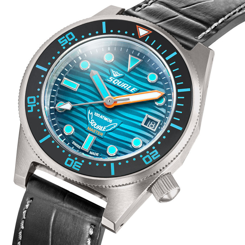 SQUALE Master Titanium Grand Vert Diver with Teal Dial #MASTIBKGR.RAL