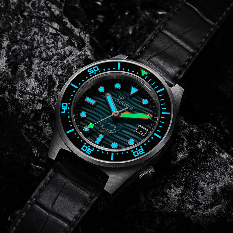 SQUALE Master Titanium Grand Vert Diver with Teal Dial #MASTIBKGR.RAL