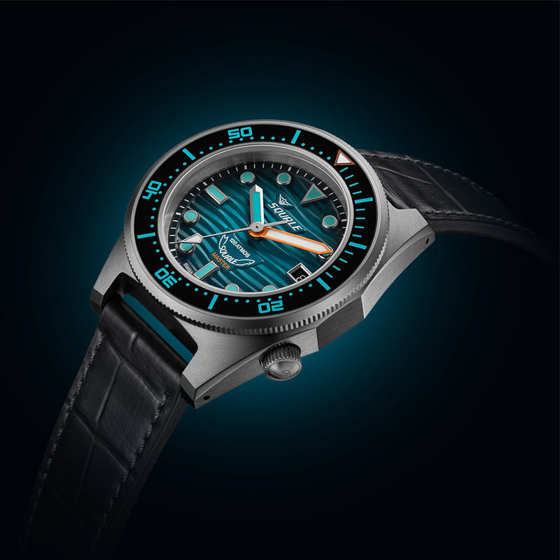 SQUALE Master Titanium Grand Vert Diver with Teal Dial #MASTIBKGR.RAL