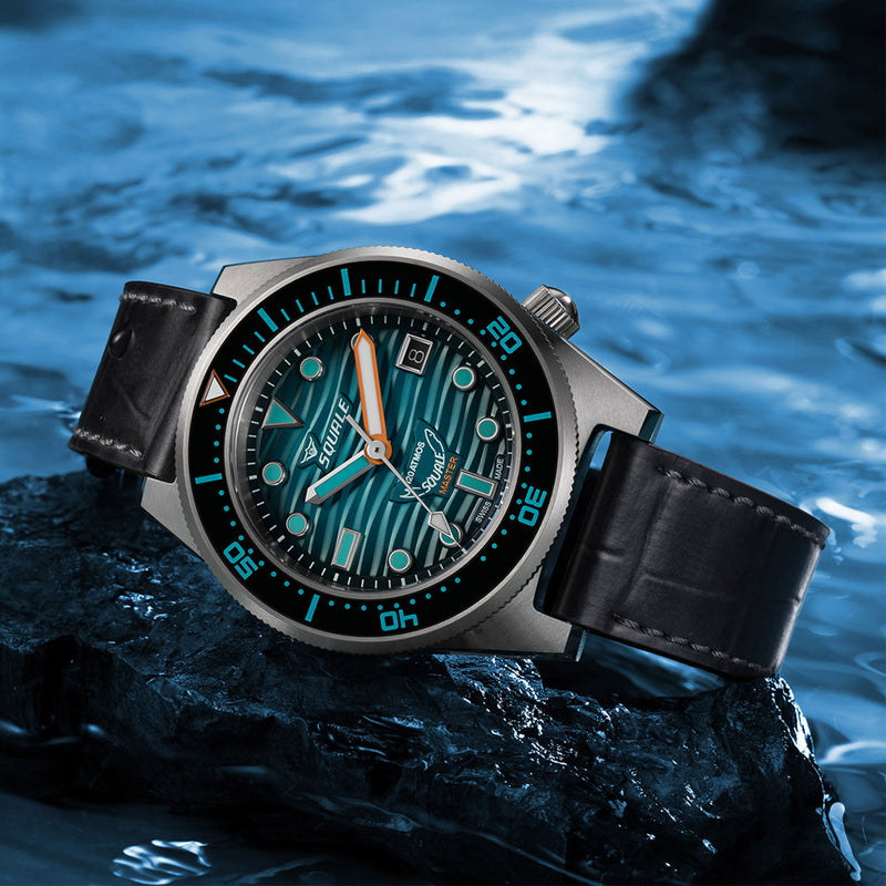 SQUALE Master Titanium Grand Vert Diver with Teal Dial #MASTIBKGR.RAL