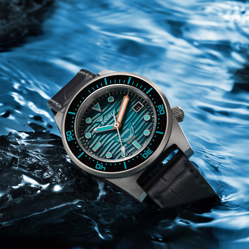 SQUALE Master Titanium Grand Vert Diver with Teal Dial #MASTIBKGR.RAL