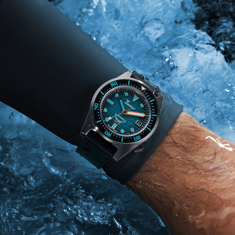 SQUALE Master Titanium Grand Vert Diver with Teal Dial #MASTIBKGR.RAL