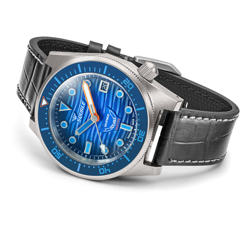 SQUALE Master Titanium Grand Bleu Diver with 3D Blue Dial #MASTIBLBL.RAL
