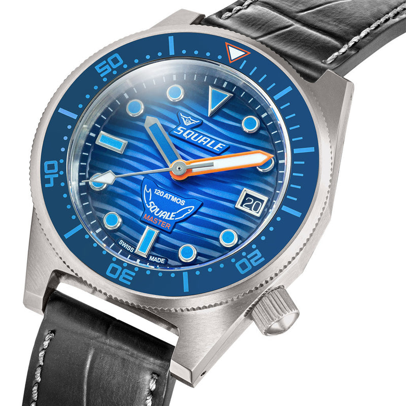 SQUALE Master Titanium Grand Bleu Diver with 3D Blue Dial #MASTIBLBL.RAL