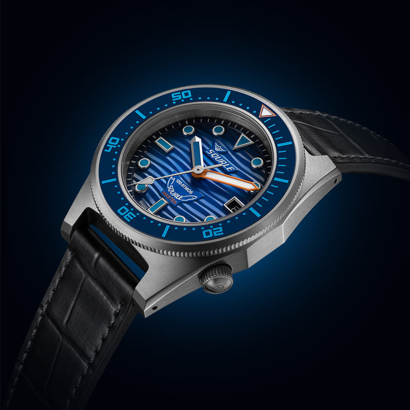 SQUALE Master Titanium Grand Bleu Diver with 3D Blue Dial #MASTIBLBL.RAL