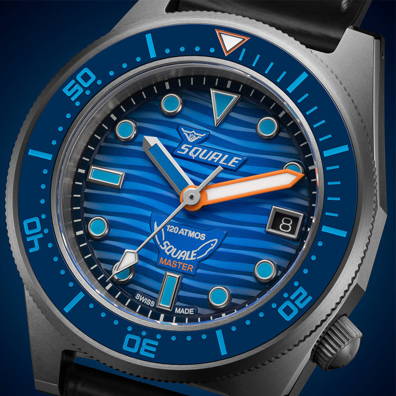 SQUALE Master Titanium Grand Bleu Diver with 3D Blue Dial #MASTIBLBL.RAL