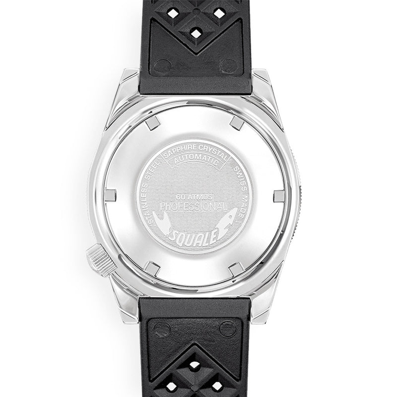 Squale Matic 600 meter Professional Swiss Automatic Dive watch with 44mm Polished Case #Matic-Black-Pol