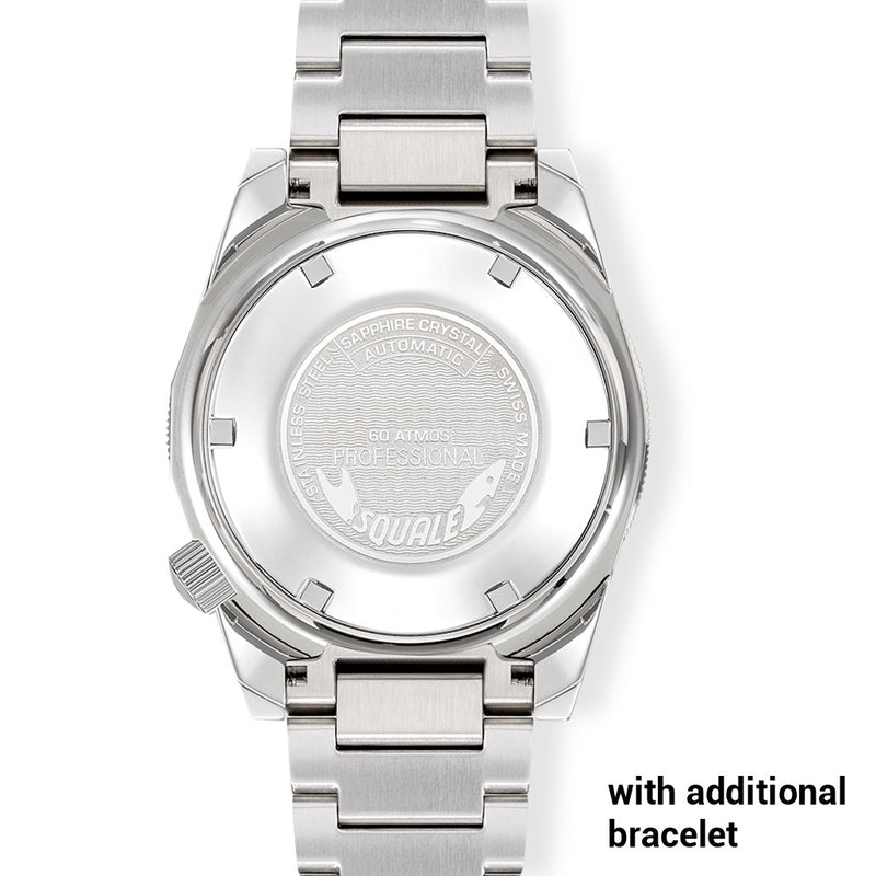 Squale Matic 600 meter Professional Swiss Automatic Dive watch with 44mm Polished Case #Matic-Black-Pol