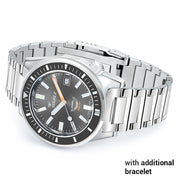 Squale Matic 600 meter Professional Swiss Automatic Dive watch with 44mm Polished Case #Matic-Black-Pol
