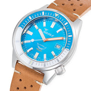Squale Matic 600 meter Professional Swiss Automatic Dive watch with 44mm Polished Case #Matic-Blue-Pol