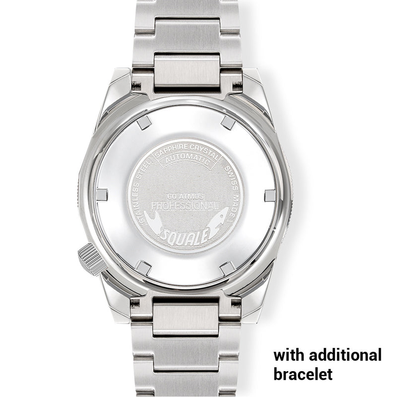 Squale Matic 600 meter Professional Swiss Automatic Dive watch with 44mm Polished Case #Matic-Blue-Pol