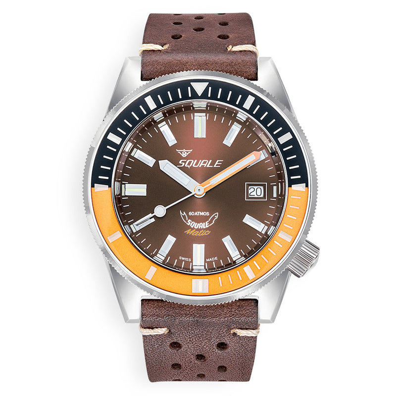 Squale Matic 600 meter Professional Swiss Automatic Dive watch with 44mm Polished Case #Matic-Choc-Pol
