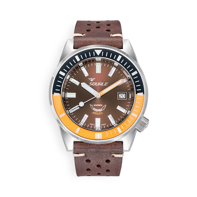 Squale Matic 600 meter Professional Swiss Automatic Dive watch with 44mm Polished Case #Matic-Choc-Pol