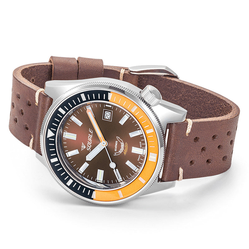 Squale Matic 600 meter Professional Swiss Automatic Dive watch with 44mm Polished Case #Matic-Choc-Pol