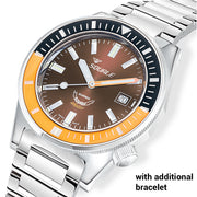 Squale Matic 600 meter Professional Swiss Automatic Dive watch with 44mm Polished Case #Matic-Choc-Pol