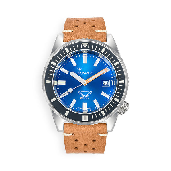 Squale Matic 600 meter Professional Swiss Automatic Dive watch with 44mm Polished Case #Matic-Navy-Pol