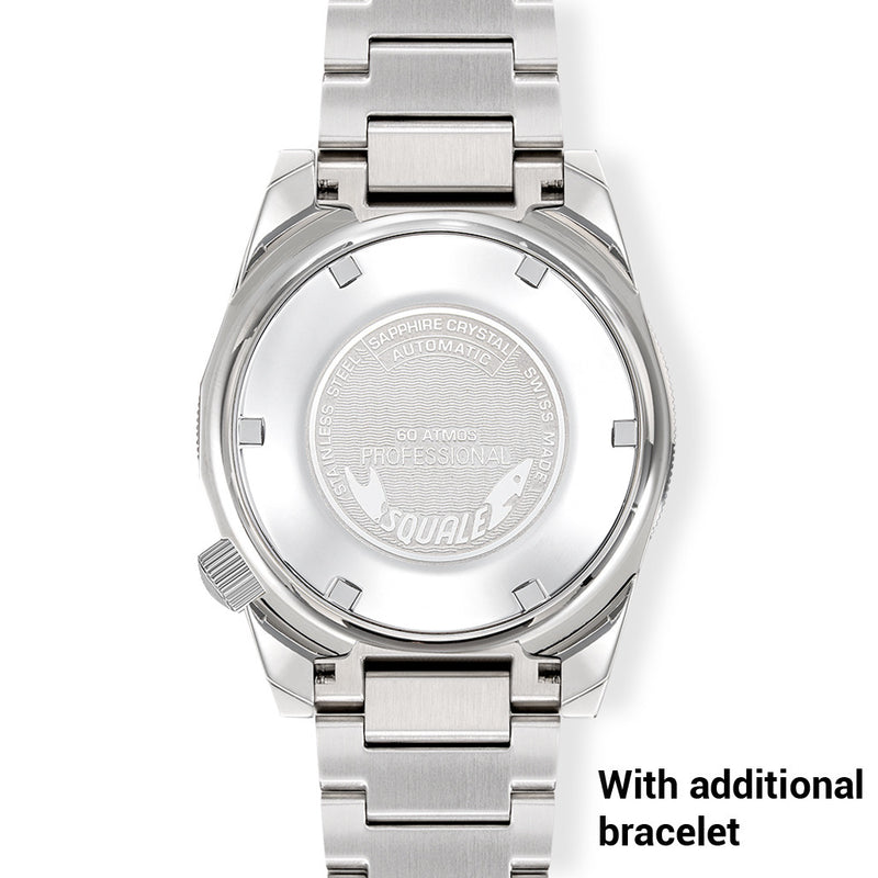 Squale Matic 600 meter Professional Swiss Automatic Dive watch with 44mm Polished Case #Matic-Navy-Pol