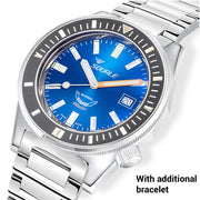 Squale Matic 600 meter Professional Swiss Automatic Dive watch with 44mm Polished Case #Matic-Navy-Pol