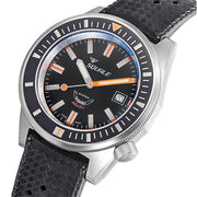Squale Matic 600 meter Professional Swiss Automatic Dive watch with 44mm Satin Case #Matic-Black-Sat tilt