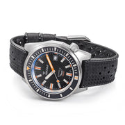 Squale Matic 600 meter Professional Swiss Automatic Dive watch with 44mm Satin Case #Matic-Black-Sat side