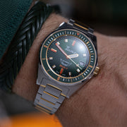 Squale Matic-S Sunburst Green Dial on Bracelet #MATICGGRGR.SSBI