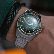 Squale Matic-S Sunburst Green Dial on Bracelet #MATICGGRGR.SSBI