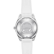 Squale Matic S White Dial Watch with Mosaic Rubber Strap #MATICLBWT.MRWT