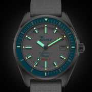 Squale Matic S White Dial Watch with Mosaic Rubber Strap #MATICLBWT.MRWT