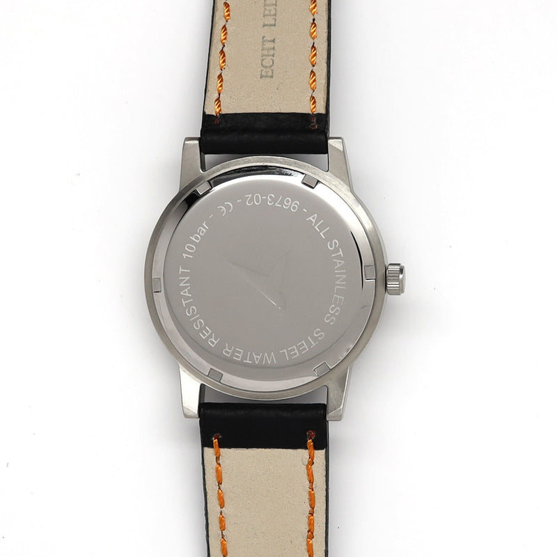 Messerschmitt 38.5mm Black and Orange Type-A Aviator Watch #ME-385OBL back