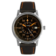 Messerschmitt 38.5mm Black and Orange Type-B Aviator Watch #ME-385OPL zoom