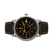 Messerschmitt 38.5mm Black and Orange Type-B Aviator Watch #ME-385OPL side