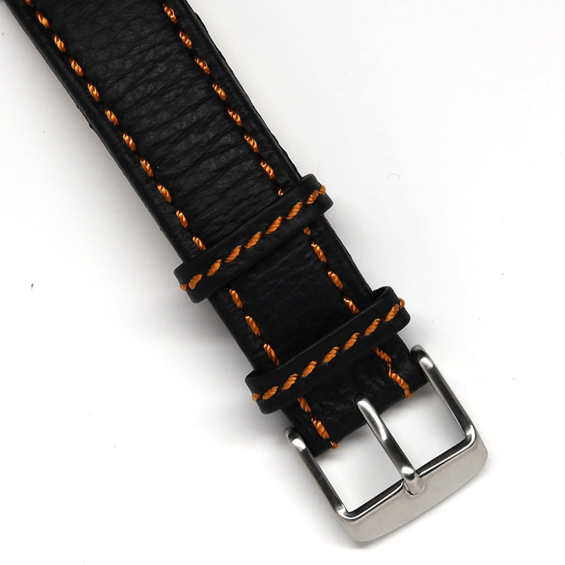 Messerschmitt 38.5mm Black and Orange Type-B Aviator Watch #ME-385OPL