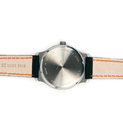 Messerschmitt 42mm Black and Orange Quartz Flieger #ME-42OBL back
