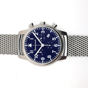 Messerschmitt Bauhaus Swiss Quartz Chronograph Watch on Mesh Bracelet #ME-4544P-M