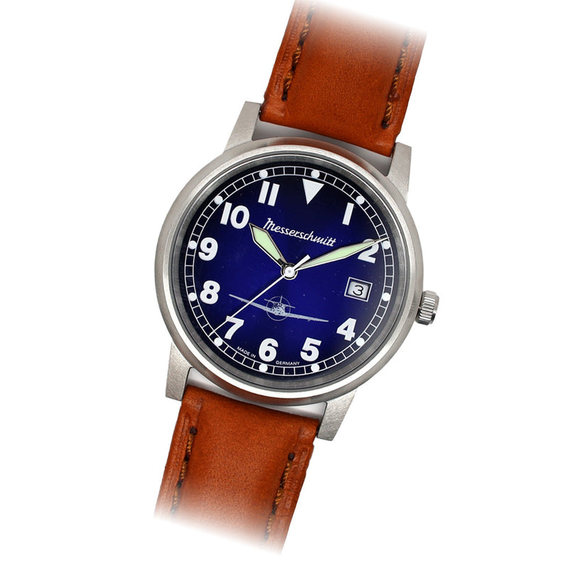 Messerschmitt 38.5mm Stainless Steel Case Aviator Watch #ME-9673-108L