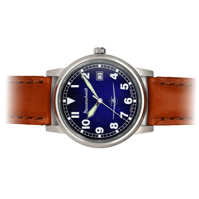 Messerschmitt 38.5mm Stainless Steel Case Aviator Watch #ME-9673-108L