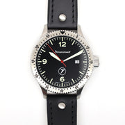Messerschmitt 43mm Swiss Quartz Aviator Watch with Rotating Bezel #ME-98152LB