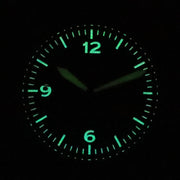 Messerschmitt 43mm Swiss Quartz Aviator Watch with Rotating Bezel #ME-98152LB