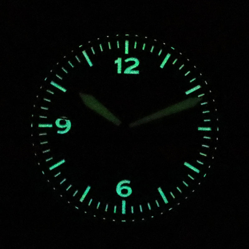 Messerschmitt 43mm Swiss Quartz Aviator Watch with Rotating Bezel #ME-98152LB