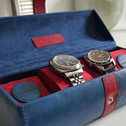 Mainspring Raceday 4 Slot Watch Box in Naval Blue #MS-101-WR1-01 lifestyle