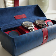 Mainspring Raceday 4 Slot Watch Box in Naval Blue #MS-101-WR1-01 lifestyle