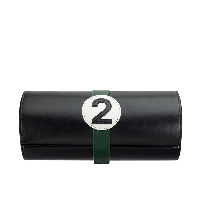 Mainspring Raceday 4 Slot Watch Box in Poker Black #MS-101-WR1-02 closed