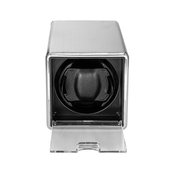 Mainspring Astronomy Alumina Single Slot Watch Winder in Silver #MS-ALUWINDER-01 front open
