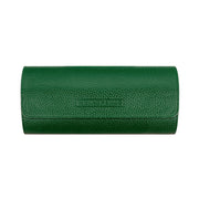 Mainspring Lorenzo 3 Slot Watch Roll in Green #MS-ALWR-01 closed