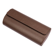 Mainspring Lorenzo 3 Slot Watch Roll in Chocolate Brown #MS-ALWR-02 side closed