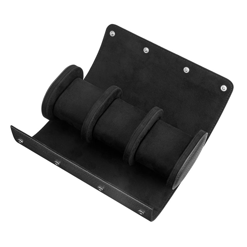 Mainspring Lorenzo 3 Slot Watch Roll in Black #MS-ALWR-03 lifestyle