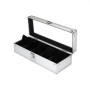 Mainspring Soldado 5 Slot Watch Case in Silver #MS-CBOX2-01 side open