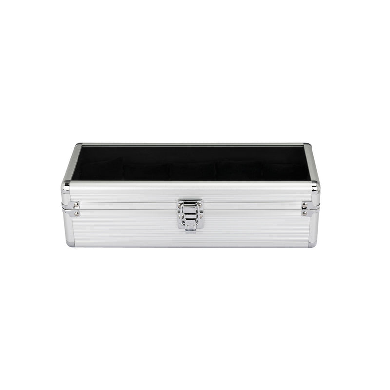 Mainspring Soldado 5 Slot Watch Case in Silver #MS-CBOX2-01 closed