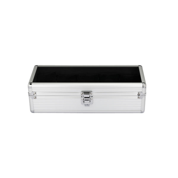 Mainspring Soldado 5 Slot Watch Case in Silver #MS-CBOX2-01 closed